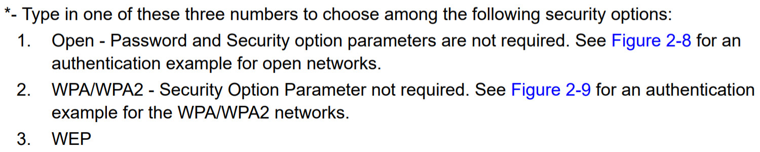 Wi-Fi Security Options